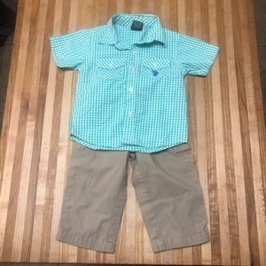 Boys button down with pants